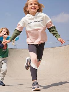 Menina 2-14 anos-Roupa de desporto-Leggings de desporto tricolores, em matéria técnica, para menina