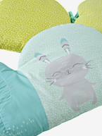 Contorno de berço modulável, tema Sonhos suaves Branco/verde/azul 