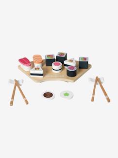 Brinquedos- Jogos de imitação- Cozinhas de brincar-Conjunto de sushi, em madeira FSC®