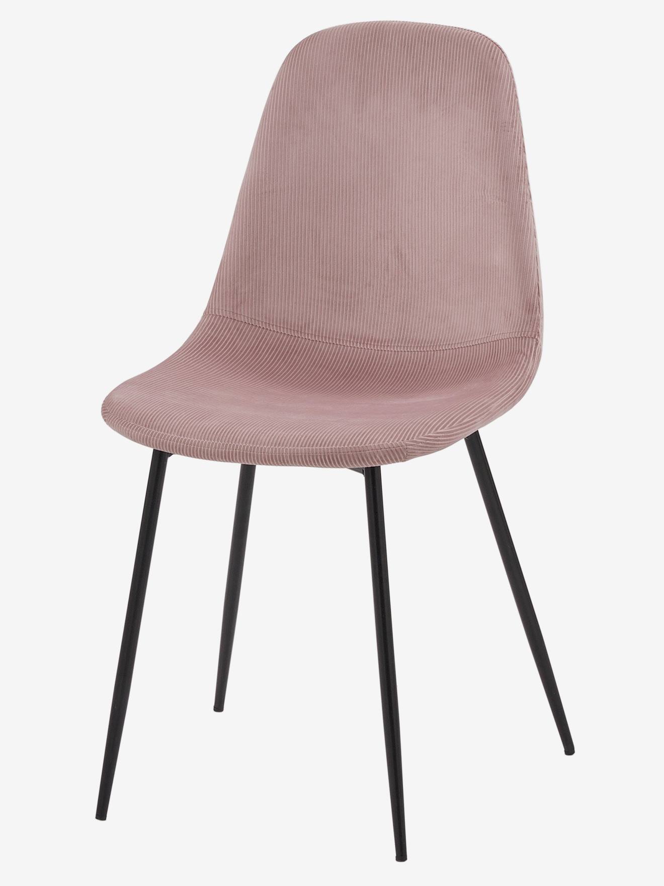 Cadeira em bombazina Soft, para criança rosa medio liso