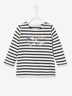 Bebé 0-36 meses-T-shirts-Camisola estilo marinheiro "Save Océan", para bebé