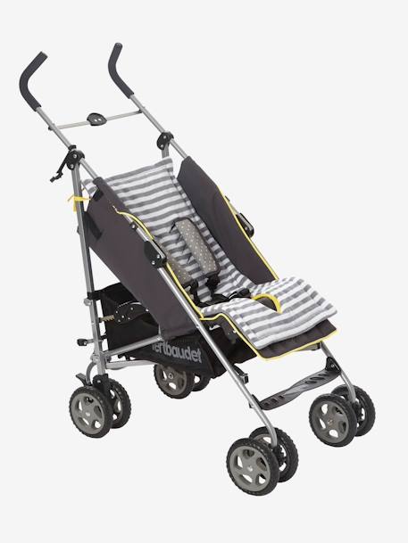 Proteção reversível para carrinho de bebé, da VERTBAUDET Azul claro/estrelas+Azul mesclado/estrelas+Cinza claro estampado+Riscas cinza/branco 