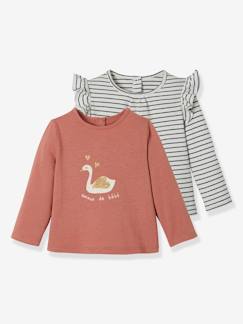 Bebé 0-36 meses-T-shirts-Lote de 2 camisolas "lovely", de mangas compridas, para bebé