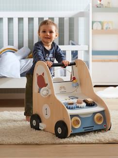 Brinquedos-Primeira idade- Baloiços, carrinhos de marcha, andarilhos e triciclos-Carrinho de marcha em forma de automóvel com travões, em madeira FSC®
