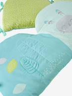 Contorno de berço modulável, tema Sonhos suaves Branco/verde/azul 