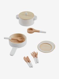 Brinquedos- Jogos de imitação- Cozinhas de brincar-Conjunto de utensílios, em madeira FSC®