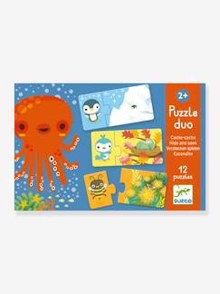 Brinquedos-Jogos educativos- Puzzles-Puzzle Duo, jogo das escondidas, - da DJECO