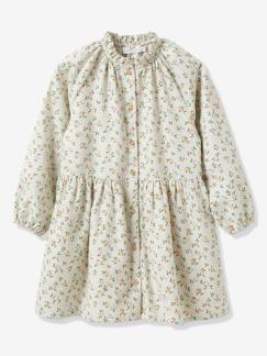 Menina 2-14 anos-Vestidos-Vestido de gola subida da CYRILLUS, para menina