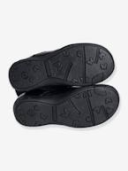 Botas em pele, para menina Camel+Preto 