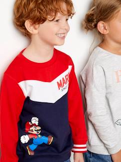 Menino 2-14 anos-Camisolas, casacos de malha, sweats-Sweatshirts-Sweat bicolor Super Mario®, para criança
