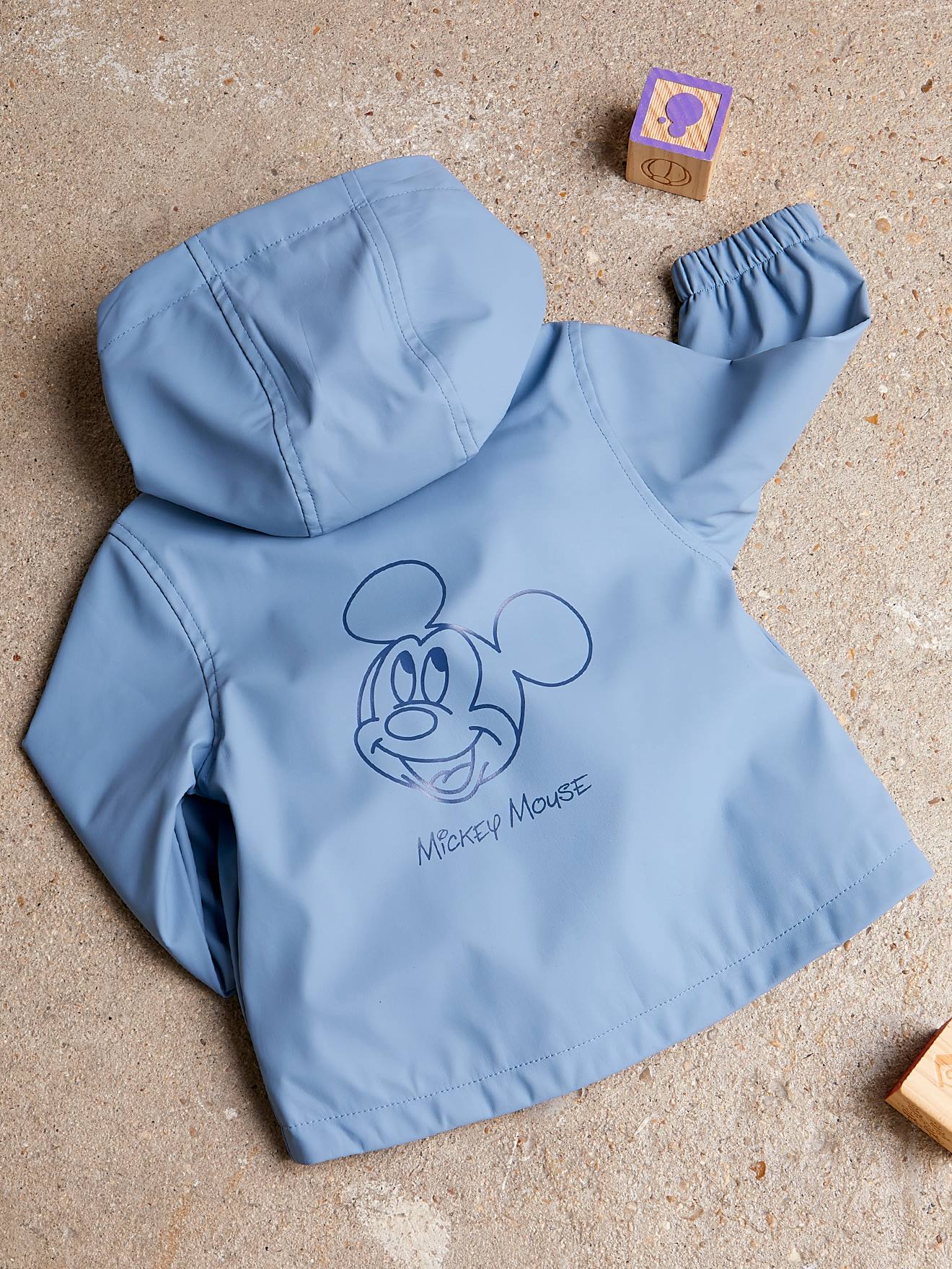 Corta-vento Mickey® da Disney, para bebé azul escuro liso