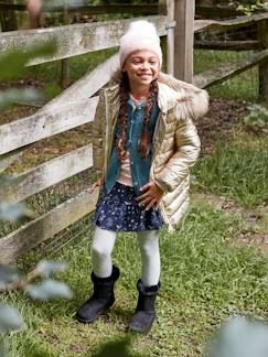 Menina 2-14 anos-Casacos, blusões-Blusões-Blusão comprido com capuz, enchimento em poliéster reciclado, para menina