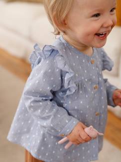 Roupas de Festa-Blusa com folhos, para bebé menina