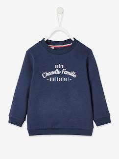 Menina 2-14 anos-Camisolas, casacos de malha, sweats-Sweat de criança "notre Chouette Famille" coleção cápsula da Vertbaudet