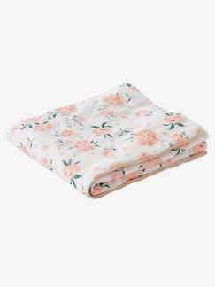 Têxtil-lar e Decoração-Roupa de cama bebé-Mantas, edredons-Manta para bebé, em jersey/gaze de algodão, tema Água de Rosas