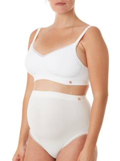 Roupa grávida-Cuecas de cintura subida para grávida, sem costuras, Organic da CACHE COEUR