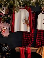 Pijama de mulher, especial Natal, coleção cápsula família BEGE CLARO LISO COM MOTIVO 