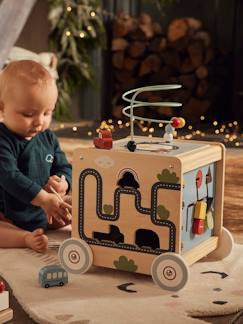 Brinquedos-Primeira idade-Primeiras manipulações-Cubo de atividades Carrinhos, em madeira FSC®