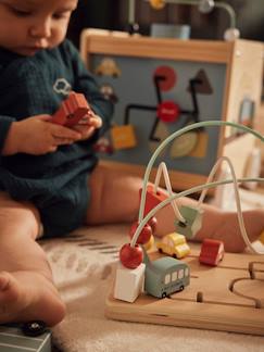 Brinquedos-Primeira idade-Primeiras manipulações-Labirinto-ábaco Carrinhos Montessori, em madeira FSC®