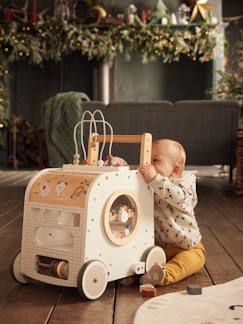 Brinquedos-Primeira idade-Carrinho de marcha com cubos de atividades e travões, em madeira FSC®