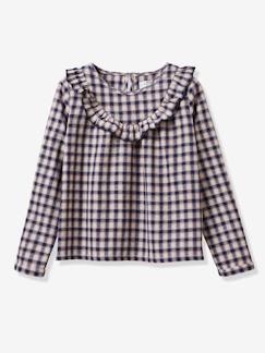 Menina 2-14 anos-Blusas, camisas-Túnica da CYRILLUS com folho, para menina