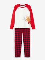 Pijama de mulher, especial Natal, coleção cápsula família BEGE CLARO LISO COM MOTIVO 