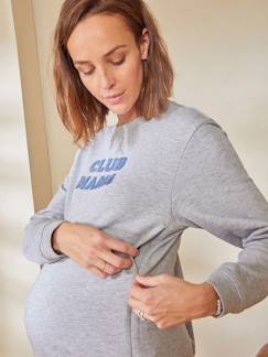 Roupa grávida-Sweat em moletão com mensagem, especial gravidez e amamentação
