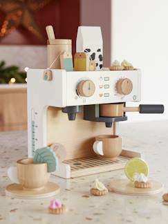 Brinquedos- Jogos de imitação-Casa, bricolagem e profissões-Máquina de café e chá, em madeira