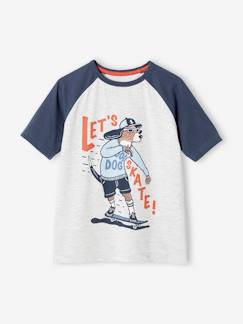 Menino 2-14 anos-T-shirt com motivos gráficos de mangas curtas, para menino