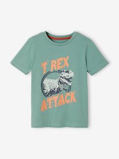 Menino 2-14 anos-T-shirts, polos-T-shirt dinossauro de mangas curtas, para menino