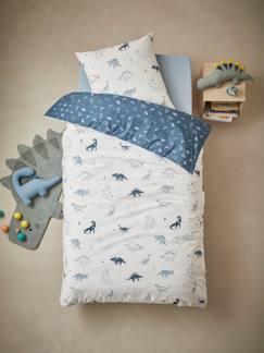 Têxtil-lar e Decoração-Roupa de cama criança-Capas de edredon-Conjunto capa de edredon + fronha de almofada para criança, Hello Dinos