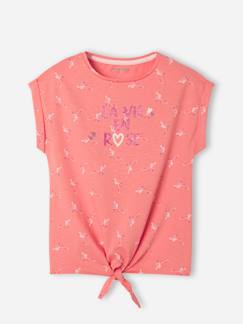 Menina 2-14 anos-T-shirts-T-shirt com corações e detalhe irisado, para menina