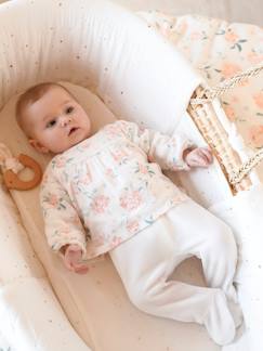 Bebé 0-36 meses-Pijama efeito 2 em 1, em veludo e gaze de algodão, boneco-doudou a condizer, para bebé