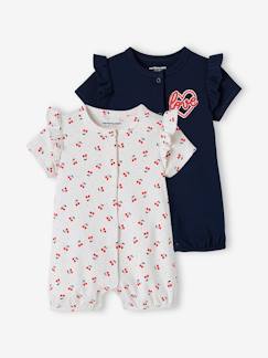 Bebé 0-36 meses-Pijamas, babygrows-Lote de 2 pijamas-macacão, para bebé menina