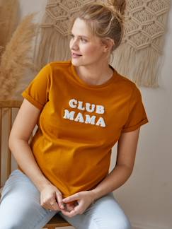 Roupa grávida-T-shirt com mensagem, em algodão bio, especial gravidez e amamentação
