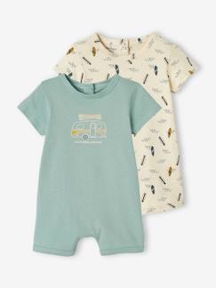 Bebé 0-36 meses-Pijamas, babygrows-Lote de 2 pijamas-macacão, para bebé menino, Oeko Tex®