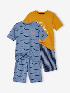 Menino 2-14 anos-Pijamas-Lote de 2 pijamas baleia, para menino