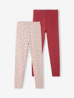 Menina 2-14 anos-Leggings -Lote de 2 leggings sortidas, para menina