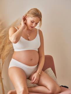 Roupa grávida-Lingerie-Soutien com detalhe em renda, para gravidez e amamentação