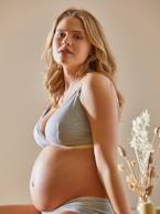 Soutien modelo triângulo, especial gravidez e amamentação CINZENTO CLARO MESCLADO 