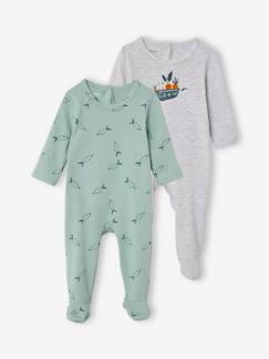 Bebé 0-36 meses-Pijamas, babygrows-Lote de 2 pijamas em algodão, para bebé menino, Oeko Tex®