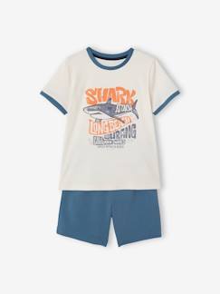 Menino 2-14 anos-Calções, bermudas-Conjunto t-shirt e calções tubarão, para menino