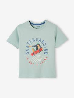 Menino 2-14 anos-T-shirts, polos-T-shirts-T-shirt de mangas curtas com motivos gráficos, para menino