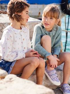 Calçado-Calçado menina (23-38)-Sapatilhas em tecido com barras autoaderentes, para menina