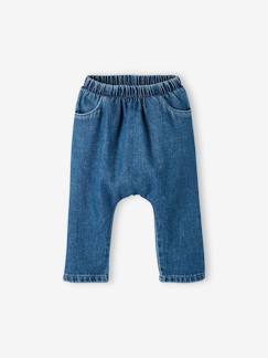 Bebé 0-36 meses-Calças, jeans-Calças saruel em ganga, para bebé