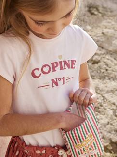 Menina 2-14 anos-T-shirts-T-shirts-T-shirt com mensagem, para menina