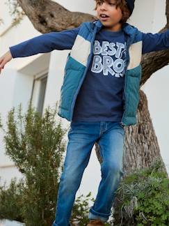 Menino 2-14 anos-Casacos, blusões-Blusões-Colete com capuz, enchimento em poliéster reciclado, para menino