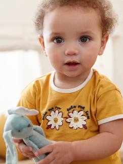 Bebé 0-36 meses-T-shirts-T-shirts-T-shirt margaridas de mangas curtas, para bebé