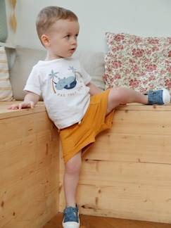 Bebé 0-36 meses-Conjuntos-Conjunto t-shirt com motivo + calções baggy, para bebé