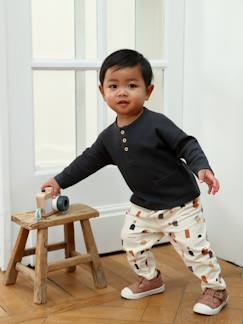 Bebé 0-36 meses-Conjunto camisola e calças em moletão, para bebé